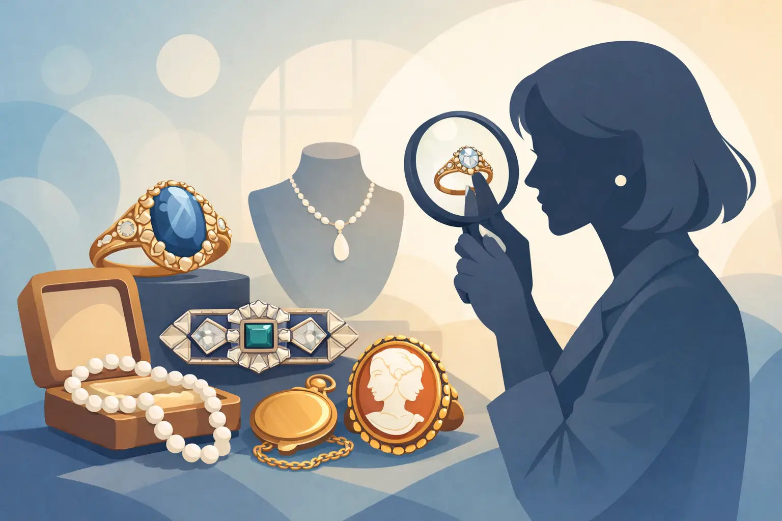 Sélection de bijoux anciens et regard juste