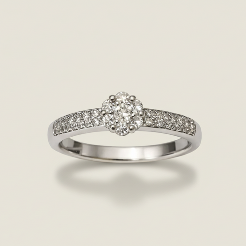 Motif floral de diamants